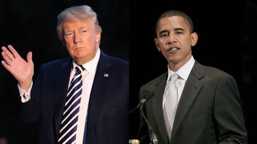 El presidente Donald Trump y el expresidente Barack Obama.&nbsp;