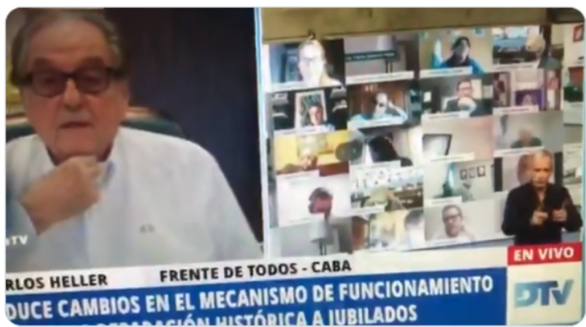 La sesión virtual del congreso Argentino fue escenario de la conducta indecorosa de un diputado oficialista. 