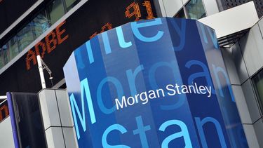 Logo del banco Morgan Stanley en su sede en Nueva York.