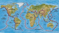 Ilustración placas tectonicas del mundo. Ilustración placas tectonicas del mundo.