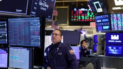 Imagen del piso de remate en la Bolsa de Nueva York. Imagen del piso de remate en la Bolsa de Nueva York.