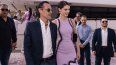 Marc Anthony y Nadia Ferreira arriban a la celebración.&nbsp;