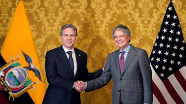 El secretario de Estado de Estados Unidos, Antony Blinken, y el presidente de Ecuador, Guillermo Lasso.