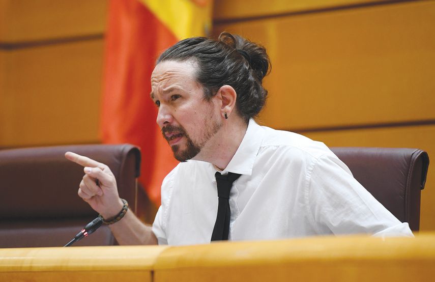 Pablo Iglesias comparece en el Senado español.