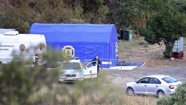 Policía de Portugal monta carpa en caso de la niña británica Madeleine McCann desaparecida en 2007.&nbsp;