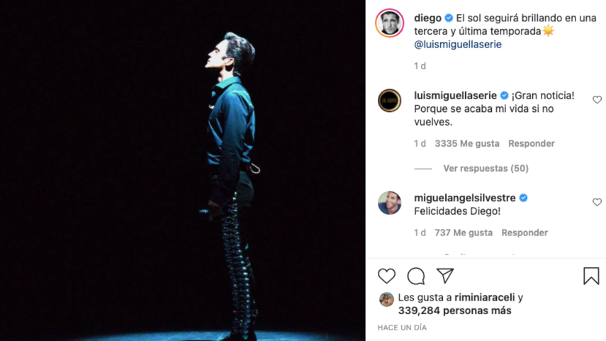 El mensaje de Miguel Ángel Silvestre a Diego Boneta.