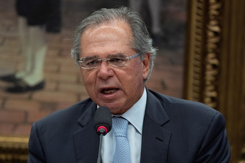 Paulo Guedes,&nbsp;ministro de Economía de Brasil, durante una comparecencia en la Cámara de Diputados en Brasilia, el 8 de mayo de 2019.
