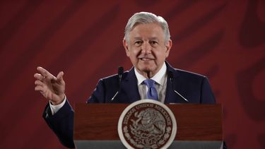 El presidente mexicano Andrés Manuel López Obrador durante una rueda de prensa.
