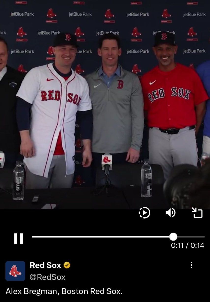 Presentación oficial de Alex Bregman como nuevo jugador de los Medias Rojas de Boston