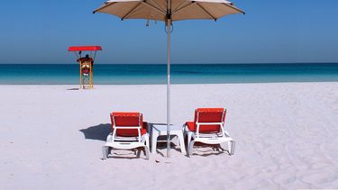 Vista parcial de una playa en Florida.
