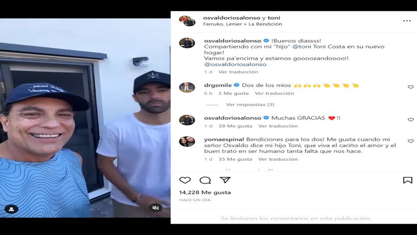 El actor puertorriqueño Osvaldo Ríos y el bailarín español Toni Costa.