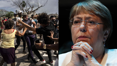 Fuerte crítica a Michelle Bachelet por silencio ante represión en Cuba