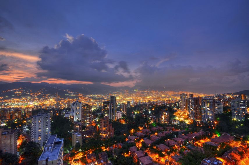 Vista parcial de Medellín, Colombia.&nbsp;