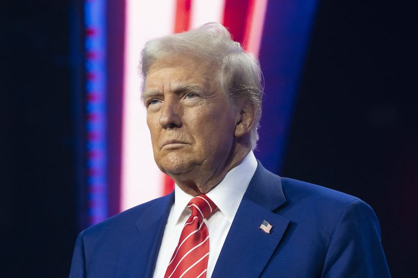 El presidente electo de Estados Unidos, Donald Trump, durante el AmericaFest de Turning Point USA en el Centro de Convenciones de Phoenix el 22 de diciembre de 2024 en Phoenix, Arizona.