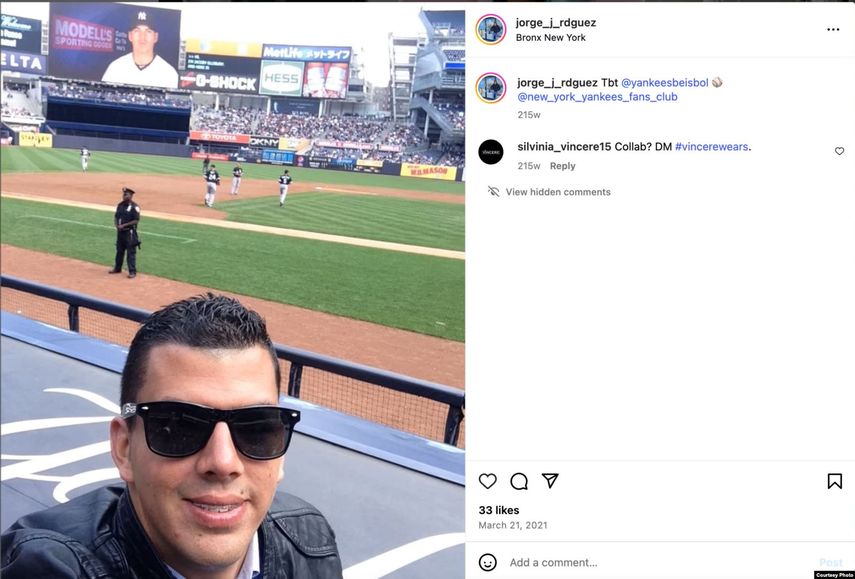 Jorge Javier Rodríguez Cabrera en Nueva York durante una de sus visitas como diplomático en 2021.