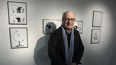 El dibujante Joaquin Salvador Lavado Quino durante la inauguración de una exposición sobre el conjunto de su obra que se ha abierto en el Museo del Humor de Buenos Aires  (Foto EFE)