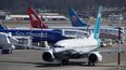 Un Boeing 737 MAX 7 luego de su primer vuelo oficial para obtener su certificación.