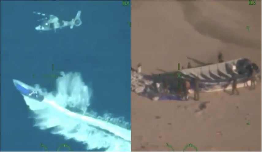 Video de la persecución publicado por la&nbsp;Secretaría Marina Armada de México (Semar).