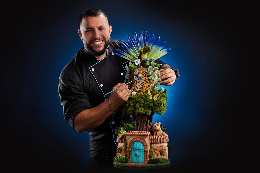 El pastelero venezolano Henderson González.&nbsp;
