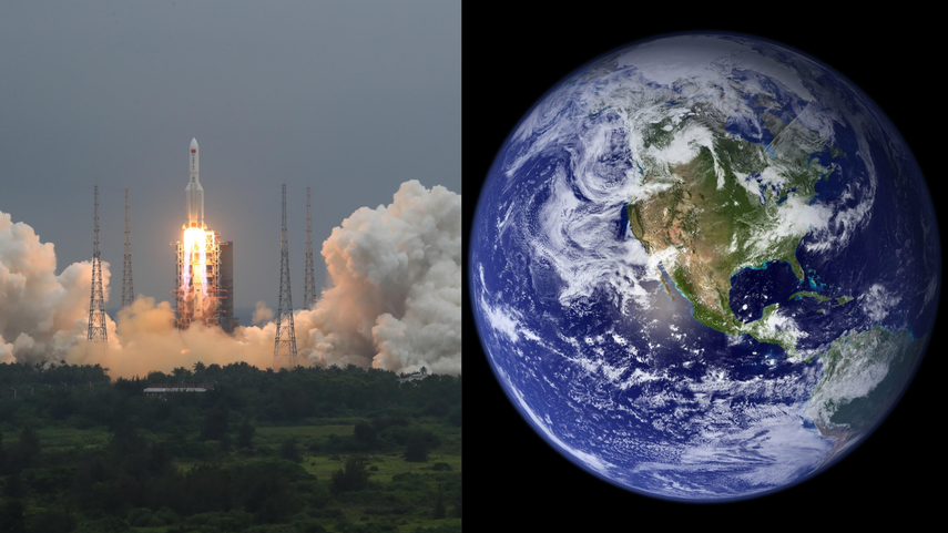 Restos del cohete chino caen en el océano Índico