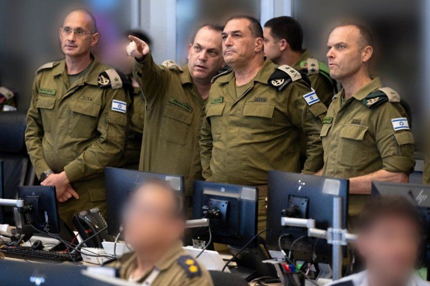 El Estado Mayor israelí observa operaciones contra Irán. &nbsp;