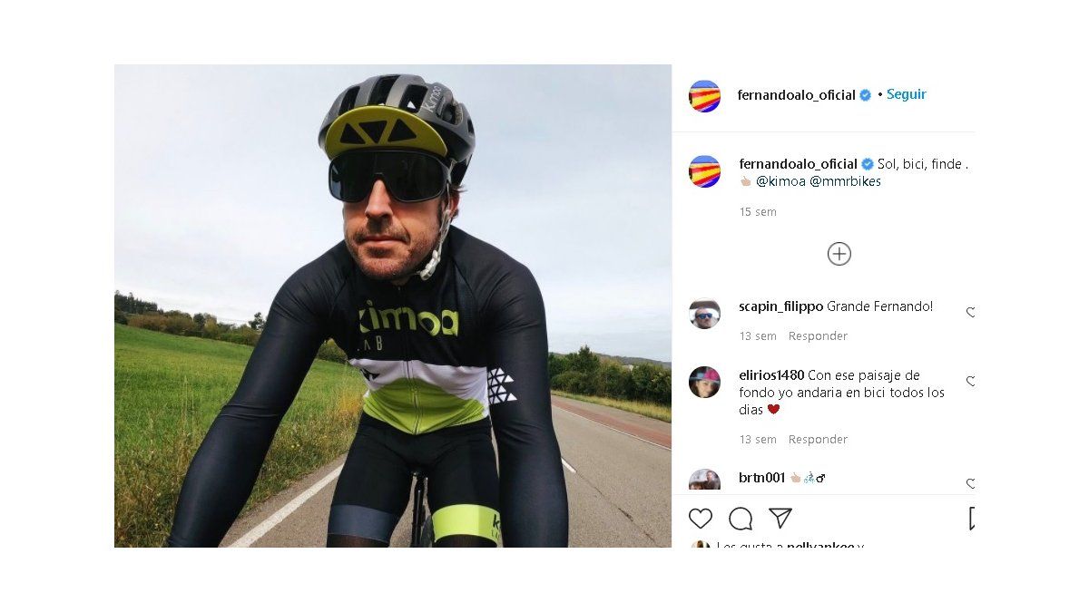 Fernando Alonso sufre accidente en bicicleta