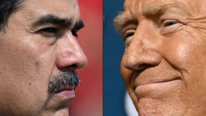 El dictador socialista de Venezuela, Nicolás Maduro, y el presidente de EEUU, Donald Trump.