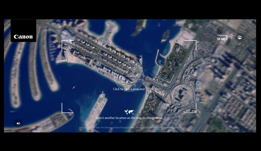 Fotografía desde el microsatélite CE-SAT-1 de Canon
