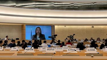 La líder opositora venezolana, María Corina Machado hizo una intervención virtual este martes en el marco del Consejo de Derechos Humanos de la ONU.