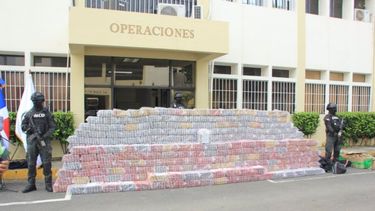 Cargamento de cocaína incautado en Santo Domingo, República Dominicana.