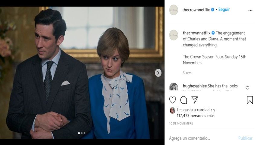 Una de las escenas de la cuarta temporada de The Crown, de Netflix.&nbsp;