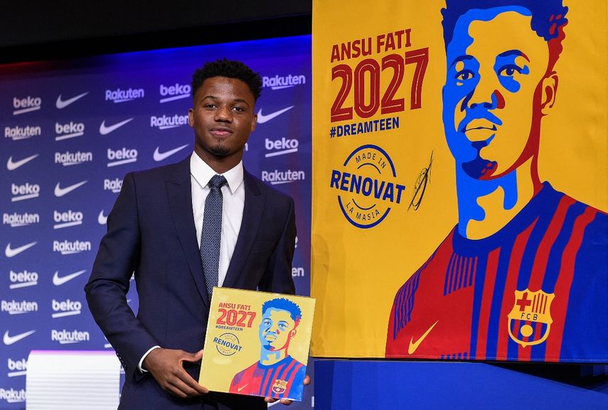 El extremo Ansu Fati se le otorgó el dorsal 10 que tuvo Lionel Messi en el FC Barcelona