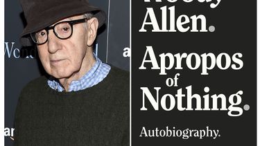 En esta combinaci&oacute;n de fotograf&iacute;as el director Woody Allen en una funci&oacute;n especial de Wonder Wheel en Nueva York el 14 de noviembre de 2017, izquierda, y la portada de su autobiograf&iacute;a Apropos of Nothing. Las memorias de Allen fueron publicadas con una nueva editorial, Arcade Publishing, despu&eacute;s de que las cr&iacute;ticas llevaran a que su sello original las abandonaran.&nbsp;