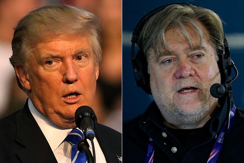 Donald Trump y Steve Bannon.