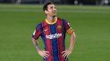 El astro argentino Lio Messi sonríe durante un partido del Barcelona FC en el estadio Camp Nou, en Barcelona, España. El astro argentino Lio Messi sonríe durante un partido del Barcelona FC en el estadio Camp Nou, en Barcelona, España.