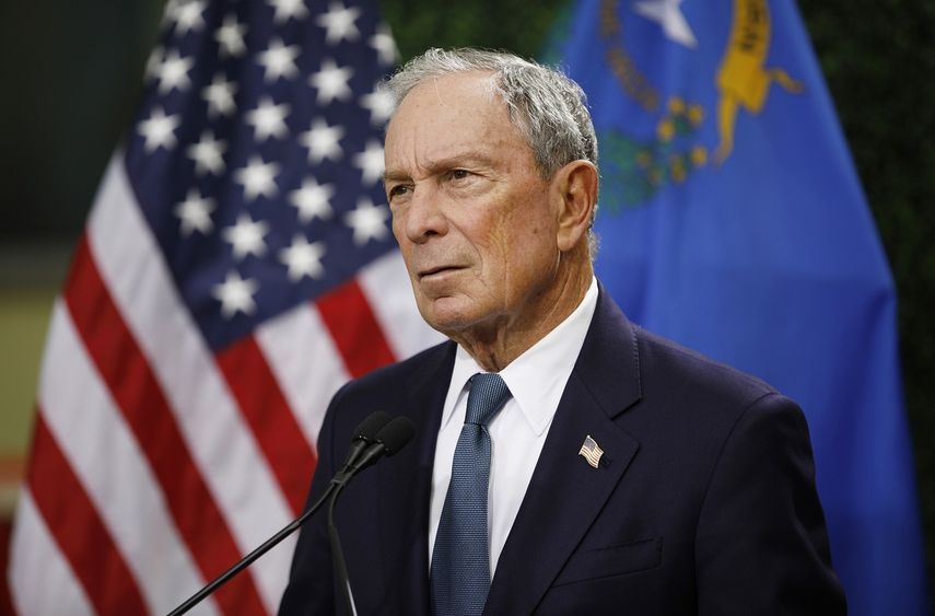 El ex alcalde de Nueva York Michael Bloomberg en conferencia de prensa en Las Vegas, el 26 de febrero del 2019. Archivo