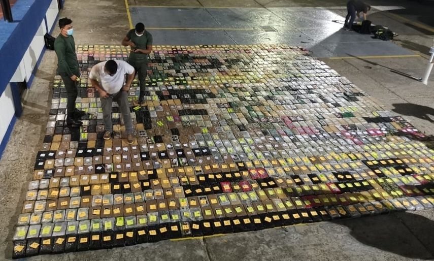 Cocaína incautada en Colombia.