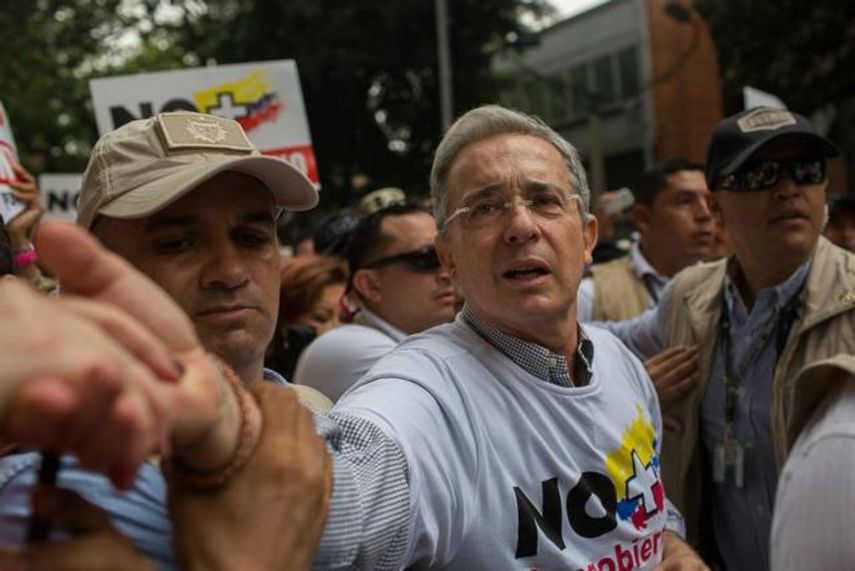 Uribe y su partido, el Centro Democrático, fueron los principales voceros que pidieron el no al acuerdo de paz con las FARC en el plebiscito del pasado 2 de octubre