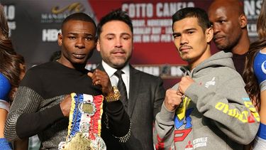 Rigondeaux (izquierda) en su presentación ante Francisco. (BOXING SCENE)