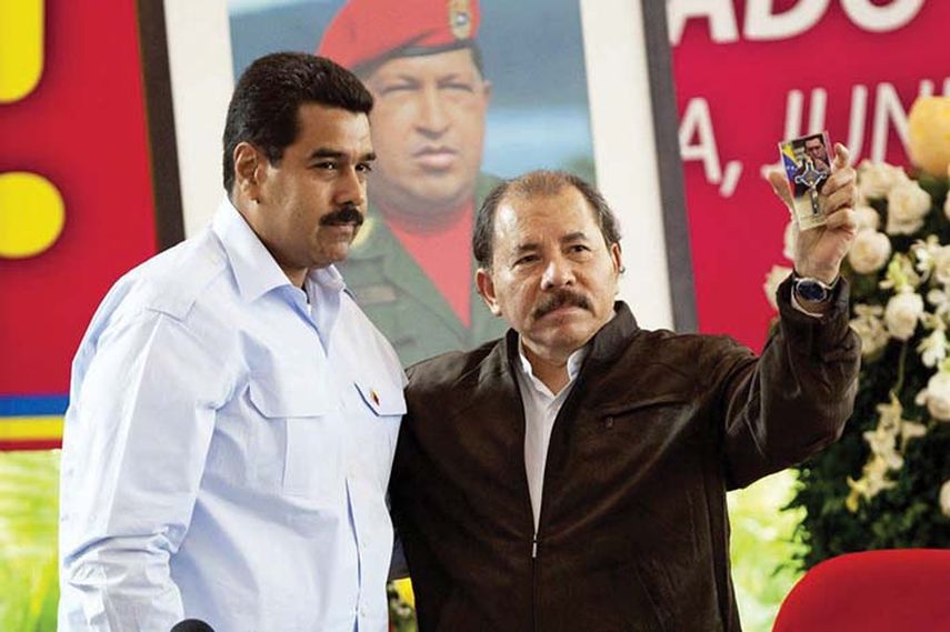 Los mandatarios de Venezuela y  Nicaragua, Nicolás Maduro y Daniel Ortega, respectivamente. (ARCHIVO)