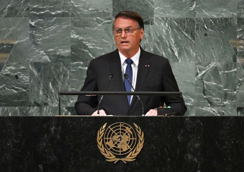 El presidente brasileño, Jair Bolsonaro, en la Asamblea General de la ONU