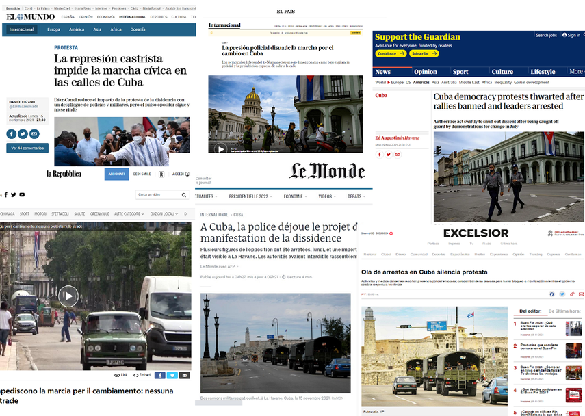 Los principales portales del mundo reflejaron lo ocurrido en Cuba.&nbsp;