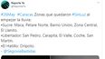 Mensaje difundido en las redes sociales.&nbsp;
