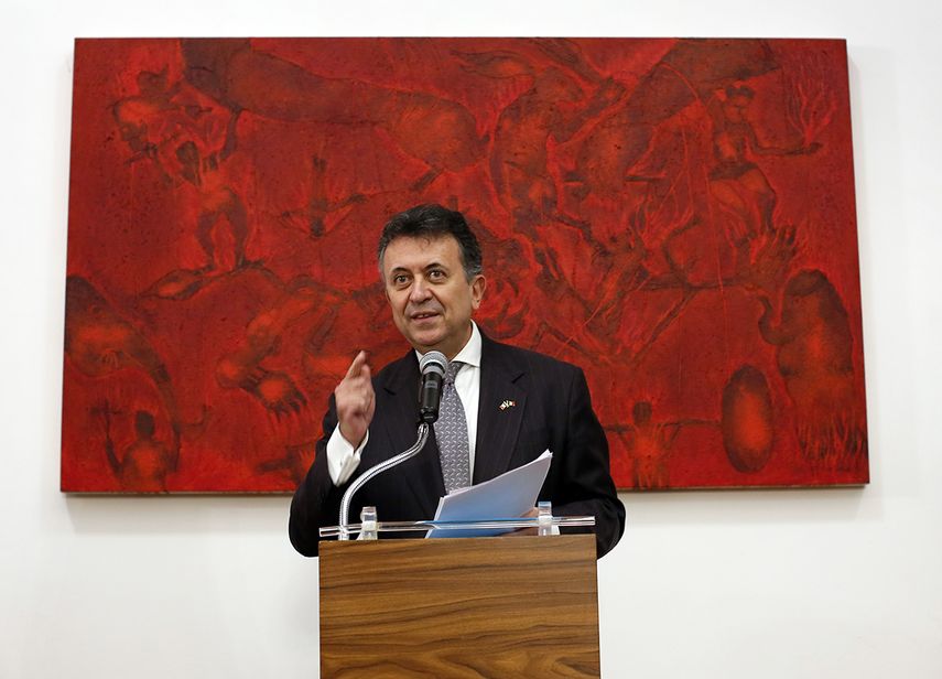 El embajador&nbsp;mexicano, Carlos García, durante una&nbsp;presentación&nbsp;en Roma, Italia.