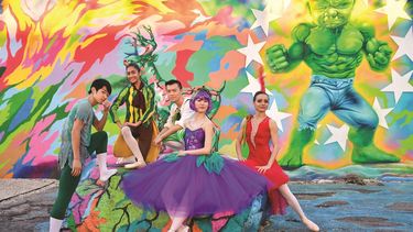 El elenco de la pieza Chipollino. 