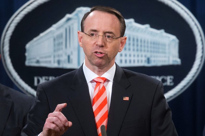 Rod&nbsp;Rosenstein supervisa la investigación del Departamento de Justicia sobre la injerencia rusa en las elecciones de 2016.