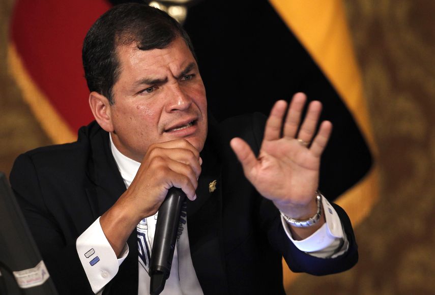 El presidente de Ecuador Rafael Correa