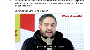 Nicolás Maduro Guerra, en uno de los videos publicados en su cuenta de Twitter. 