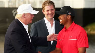 El presidente electo aprovechó sus días en Florida para jugar con Tiger Woods.