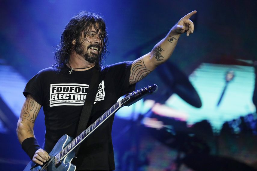En esta fotografía del 29 de septiembre de 2019 Dave Grohl de la banda Foo Fighters se presenta en el festival Rock in Rio en Río de Janeiro, Brasil.&nbsp;